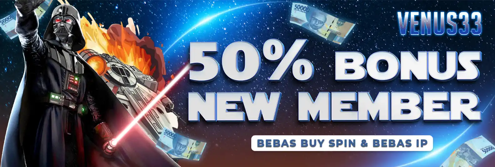 BONUS NEW MEMBER 50% SLOT 